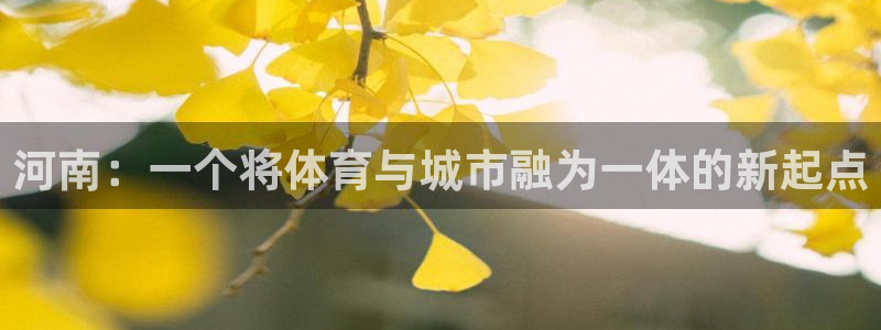 意昂体育4平台注册要钱吗：河南：一个将体育与城市融为